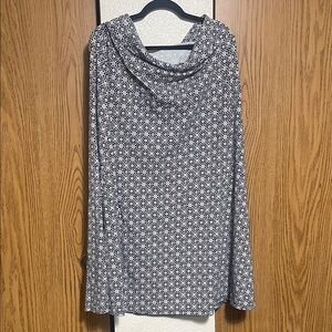 Talbots Black and White Floral Maxi Skirt